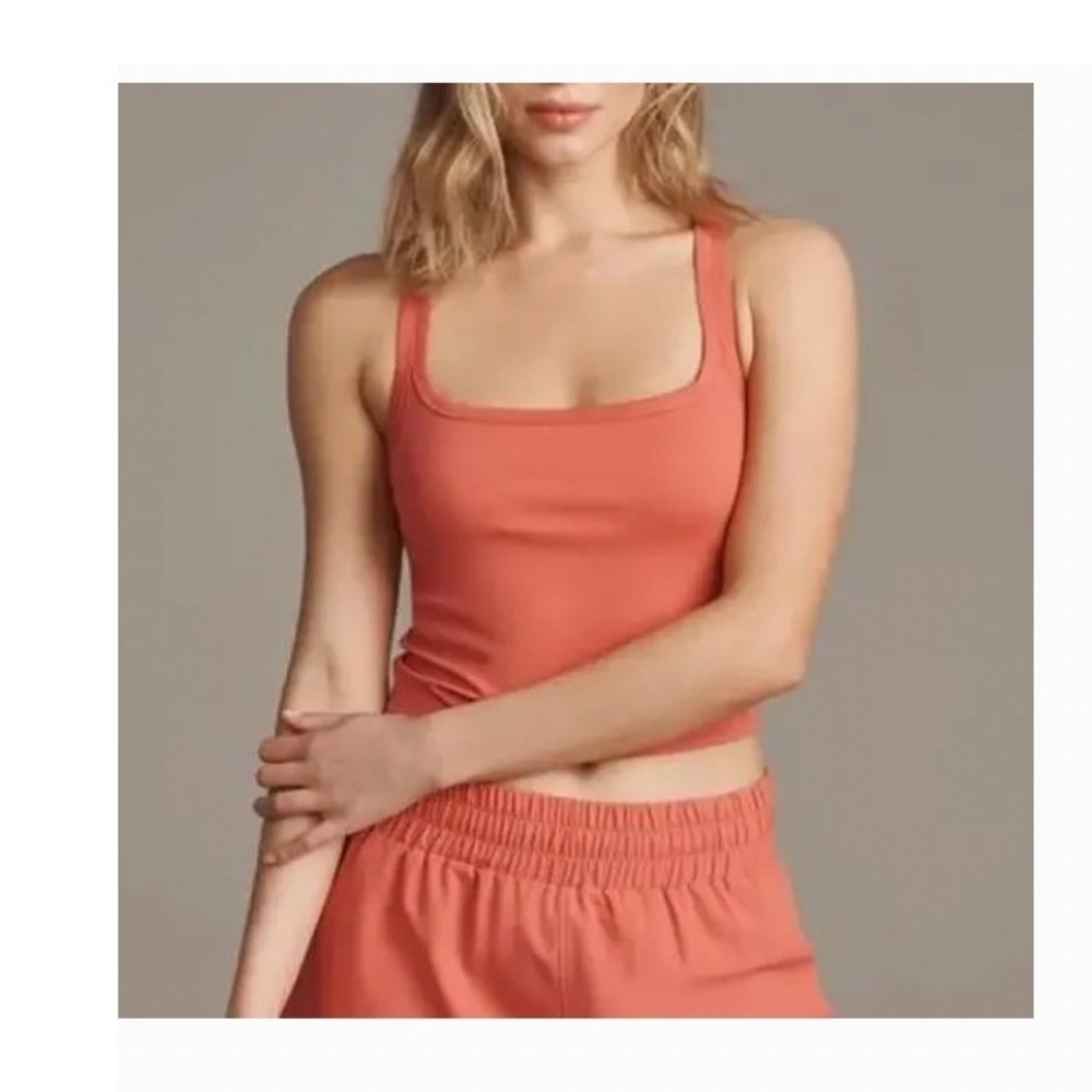 Rhone Serene Shelf‎ Bra Crop Tank Top Womens XS Sienna Red